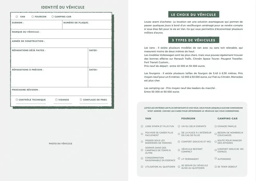 VanLife Carnet de Voyage
