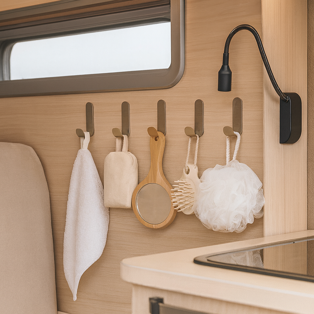 Crochets muraux adhésifs en acier inoxydable – Set de 3