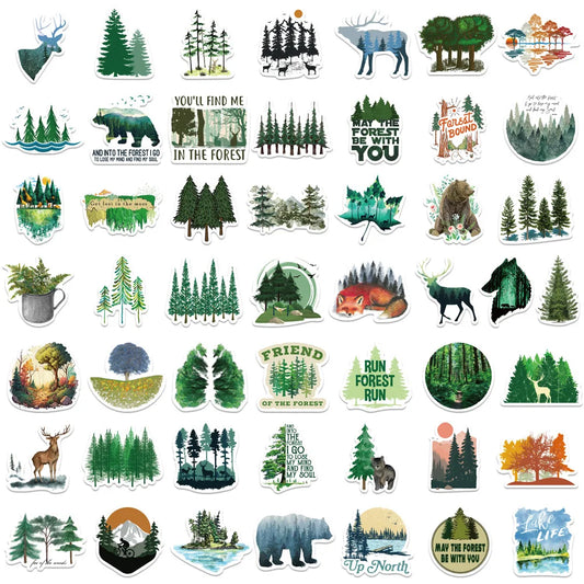 Stickers forêt & animaux 50 PCS